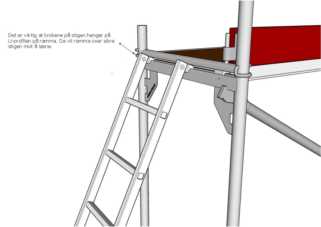 Stige 2,15 m Strand Stillas AS
